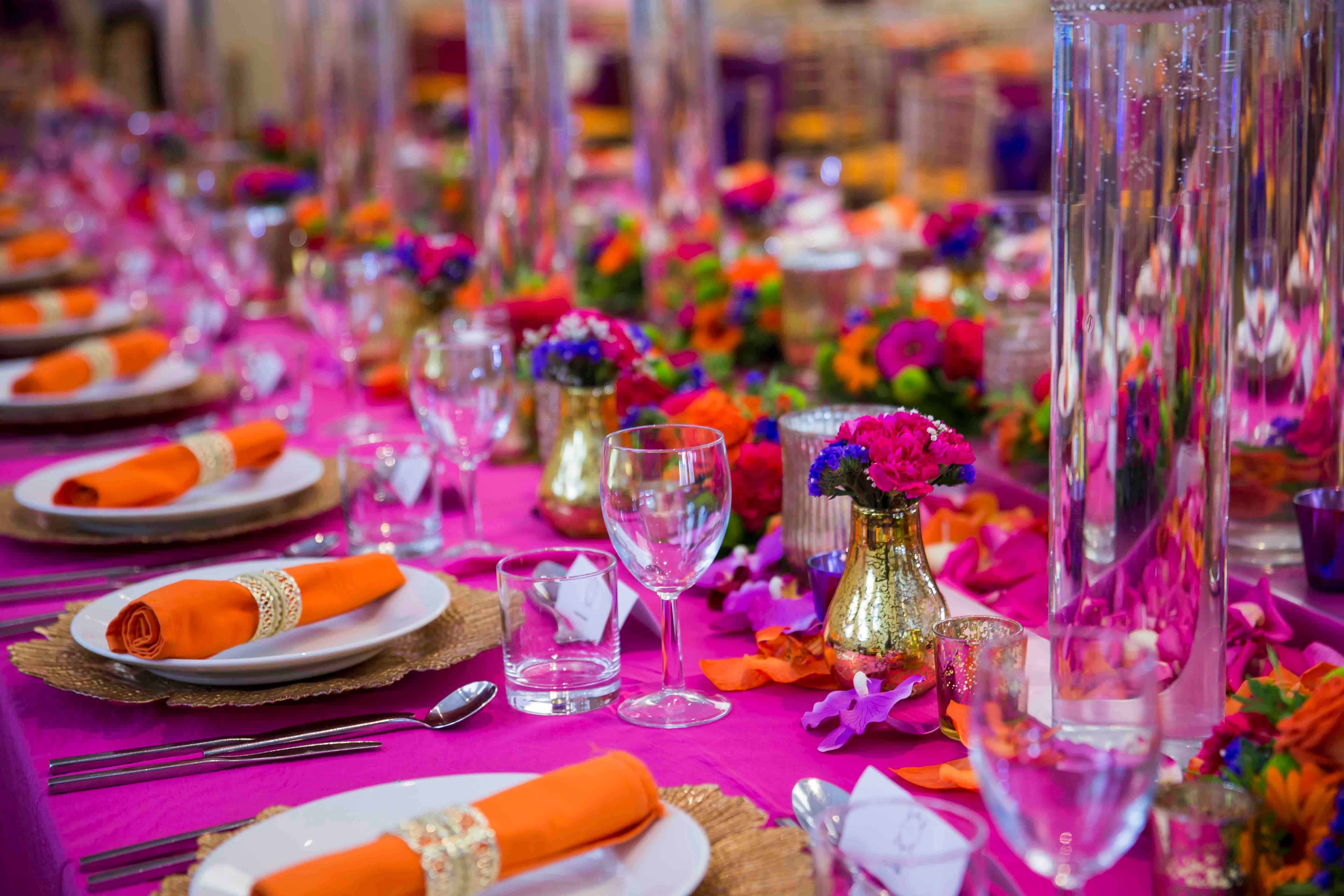 Festival Coloured Table Decoration