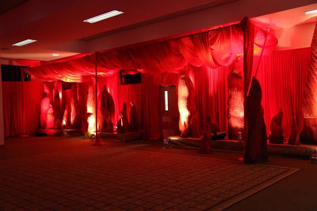 Red-fire-theme-draping