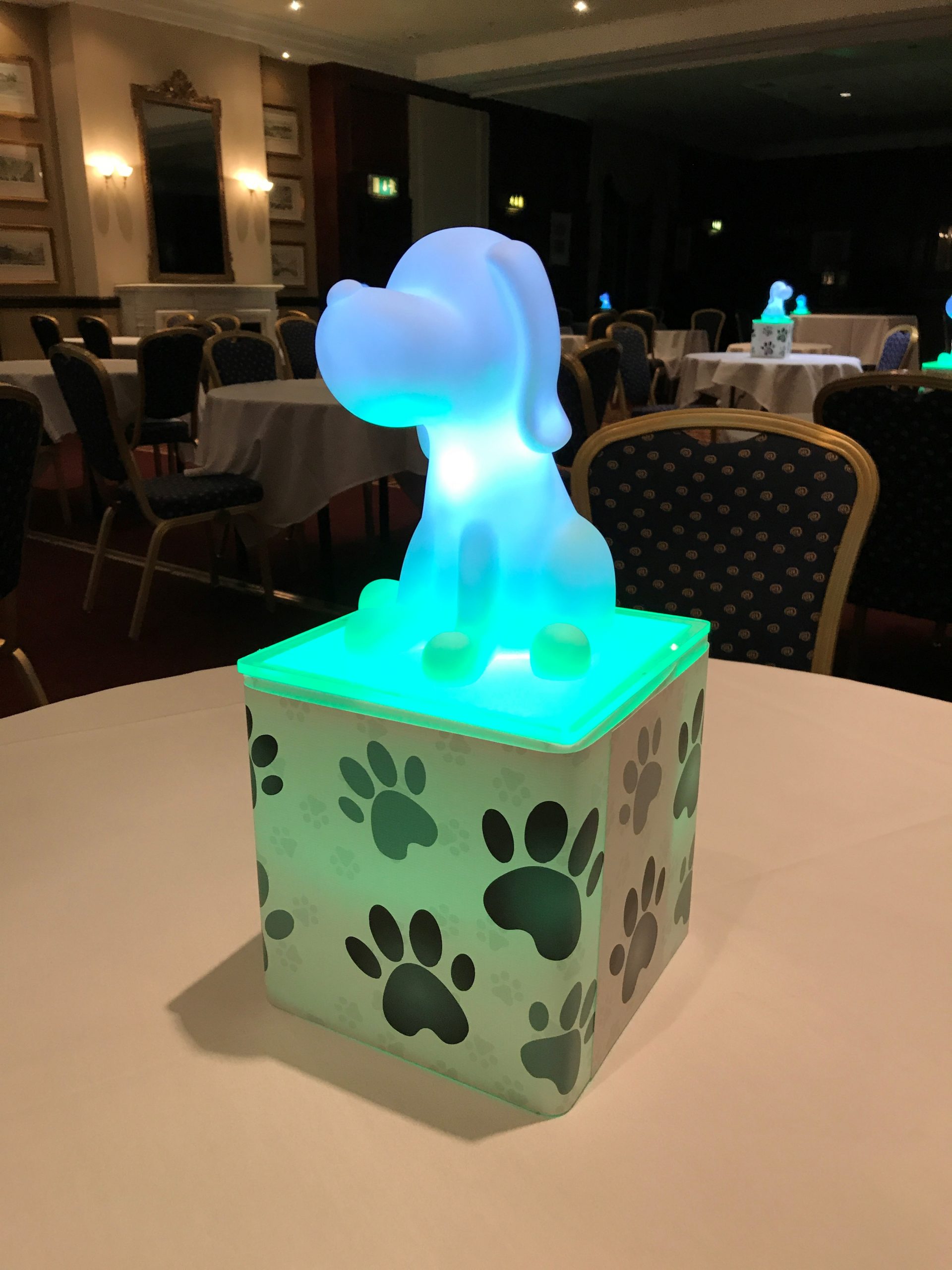 Light Up Dog Table Centres