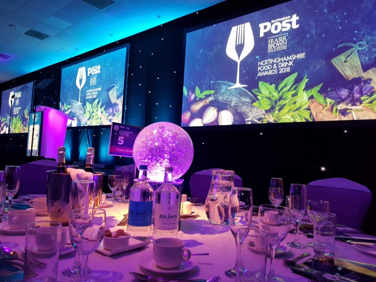 Crackle Ball Table Centre, East Midlands Conference Centre