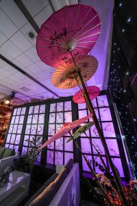 Oriental umbrella event décor