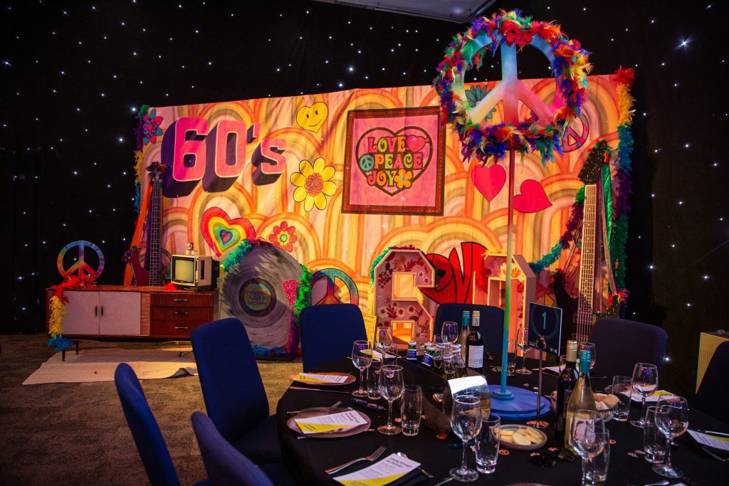 Peace Sign 60’s Theme Table Centre