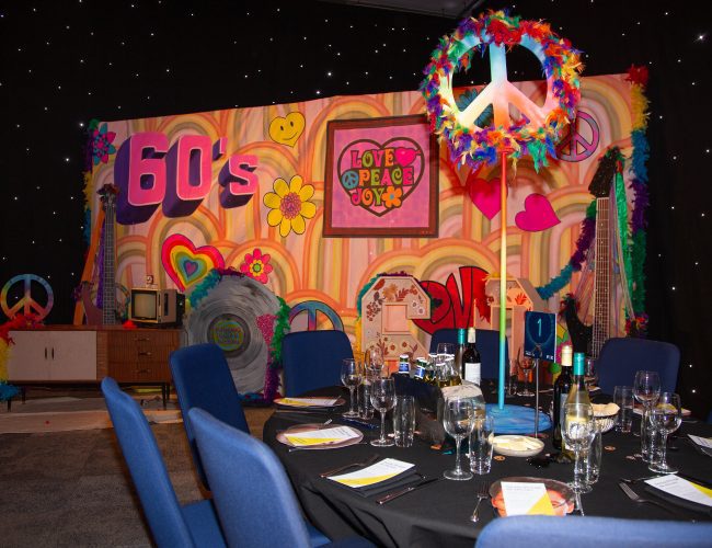 Peace Sign 60's Theme Table Centre Eventologists