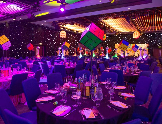 Rubik's Cube 80's Theme Table Centre - Eventologists