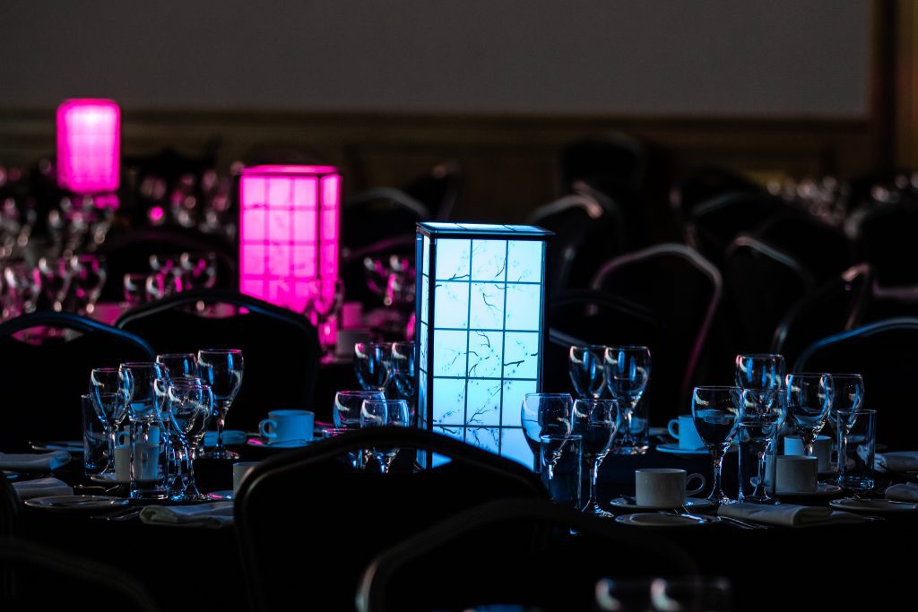 Shoji Lamp Table Centres
