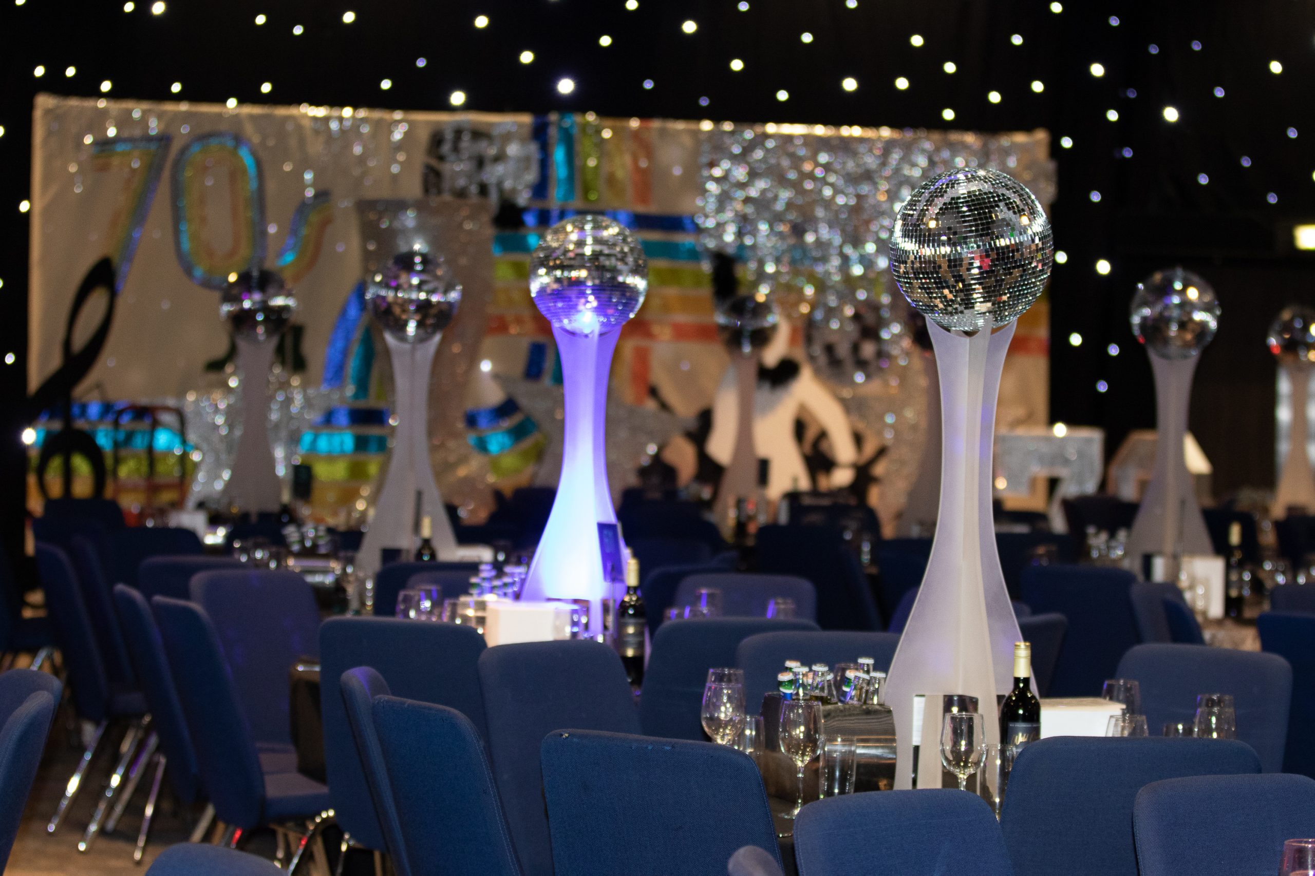 Eventologists Tall Disco Mirror Ball Table Centre (5)
