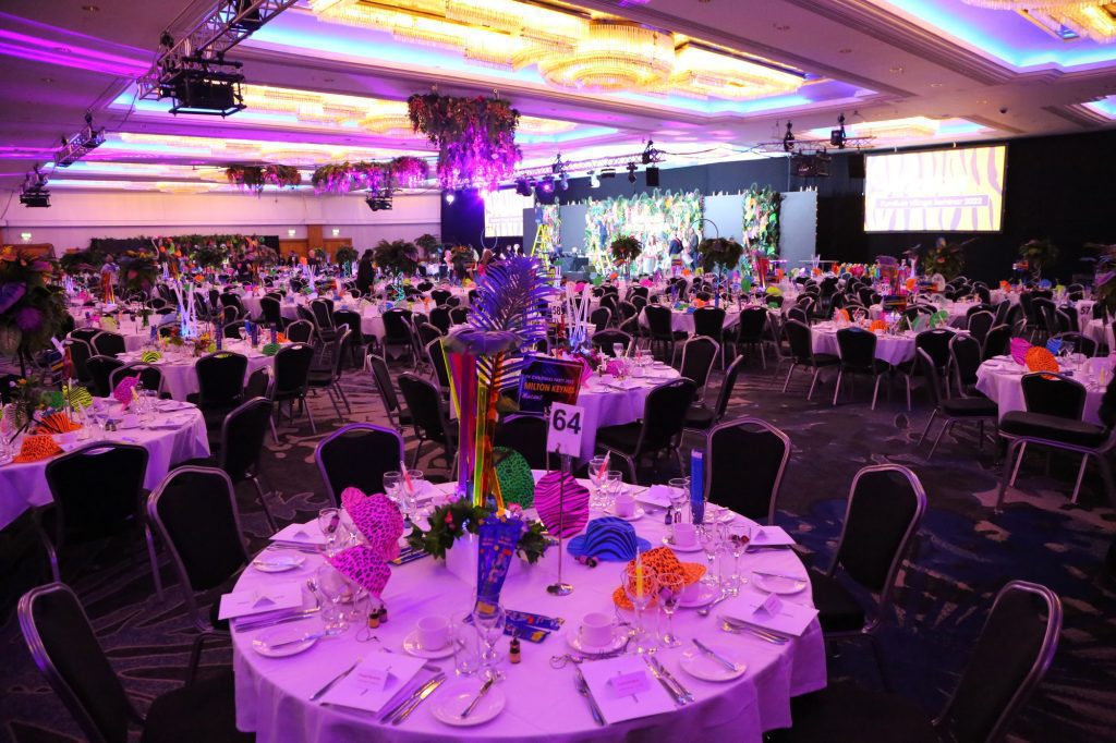 Light Up Tropical Floral Table Centre
