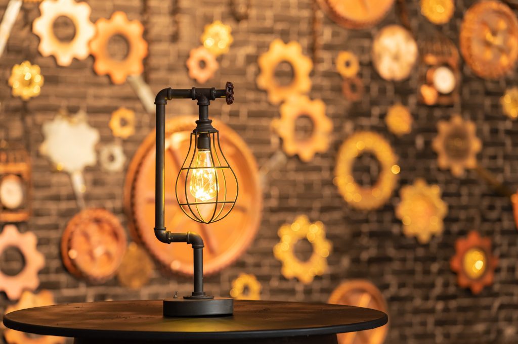 Industrial Lamp Table Centre