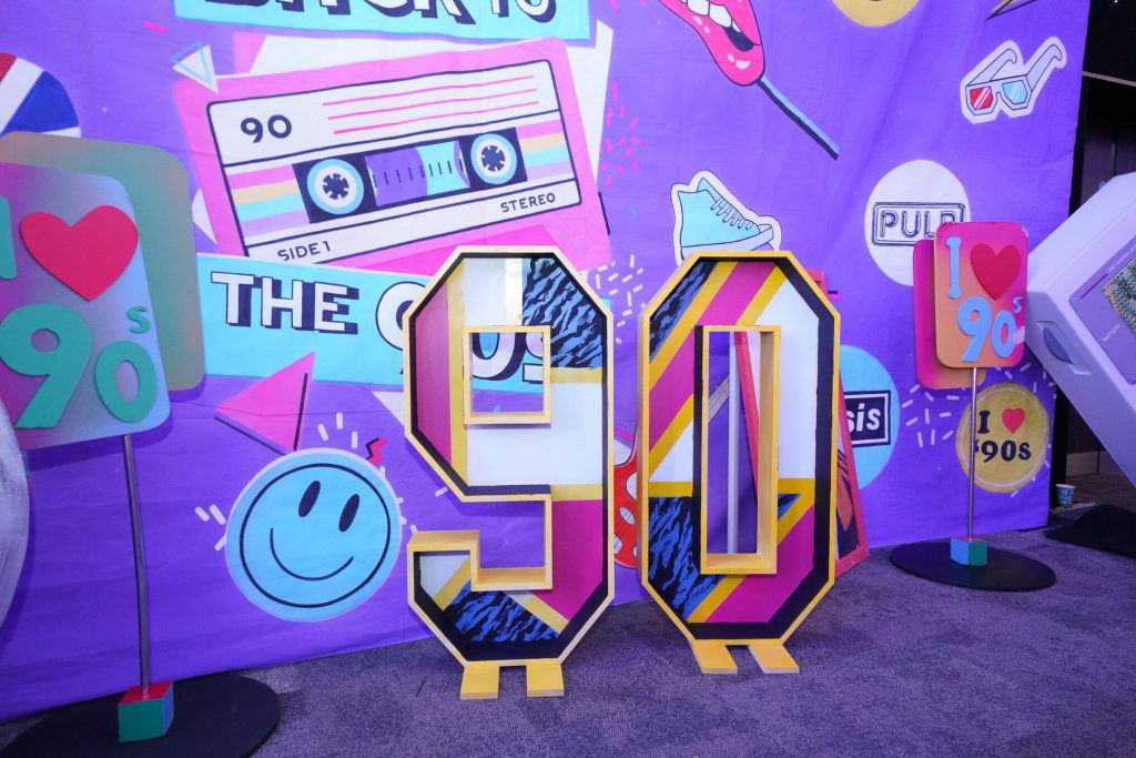 Eventologists 90s Themed Event Wooden Painted Number Hire