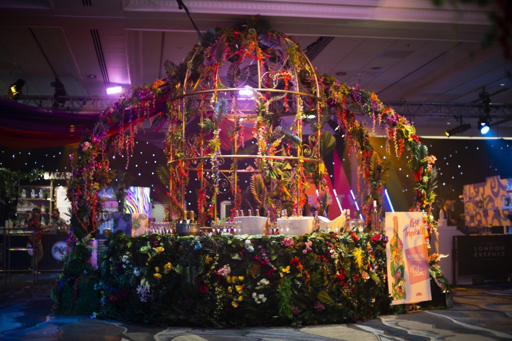 Eventologists Around The World Themed Event Gold Birds Cage Floral Dressed Prop Hire