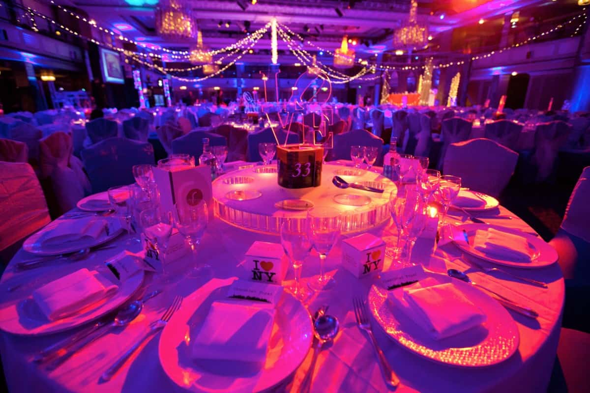 Eventologists Around The World Themed Event New York Lightup Table Centre Hire