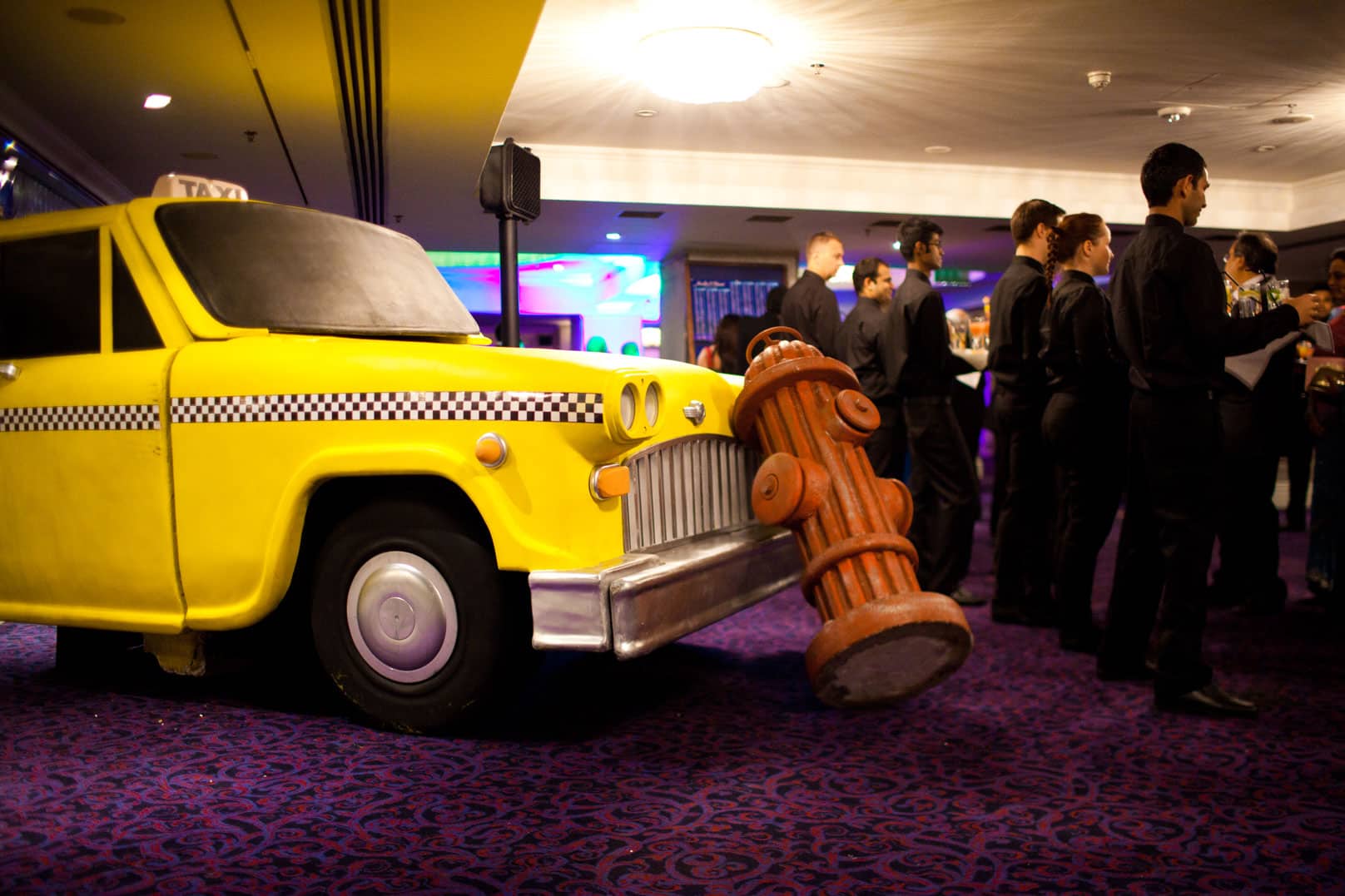 Eventologists Around The World Themed Event New York Yellow Taxi Prop Hire