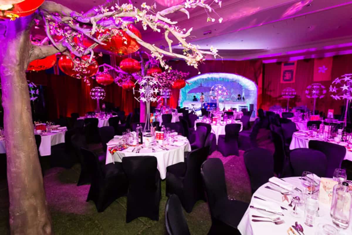Eventologists Around The World Themed Event Shooting Star Table Centre Hire