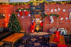 Eventologists Christmas Backdrop Theming Christmas Fireplace Hire