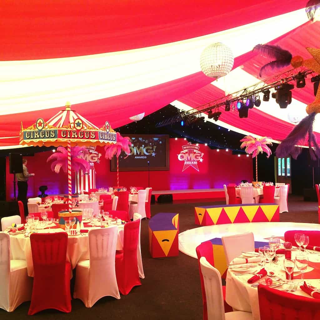 Eventologists Circus Themed Event Carousel Table Centre Hire