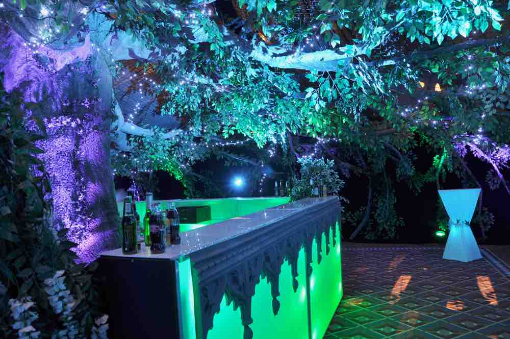 Eventologists Enchanted Forest Themed Event Ceiling Dressing Bar Area Hire