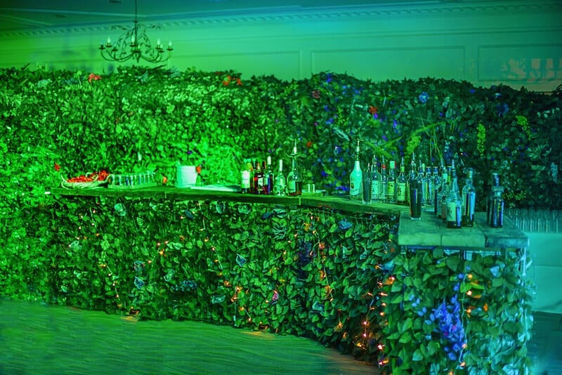 Eventologists Enchanted Forest Themed Event Foliage Dressed Bar Hire