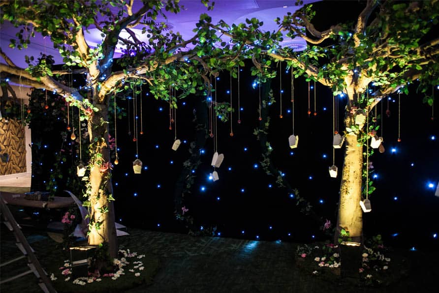 Eventologists Enchanted Forest Themed Event Large Artificial Oak Tree Hire