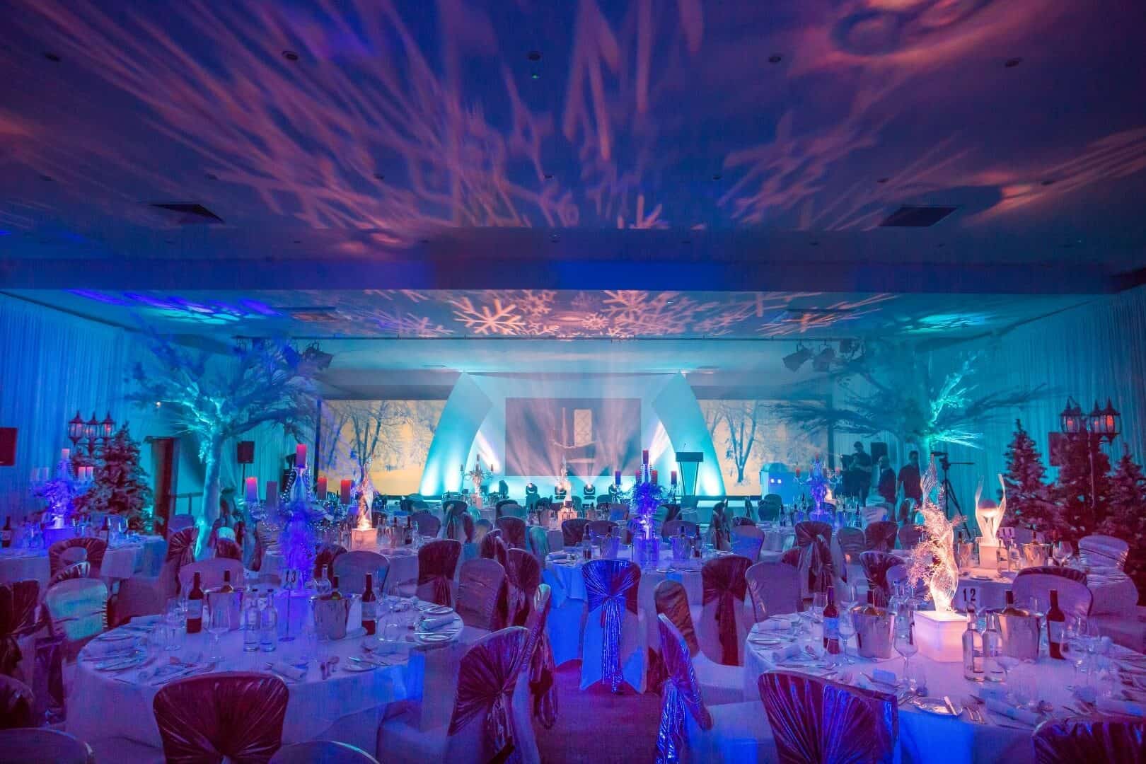 Eventologists Fire And Ice Themed Event Snowflake Light Hire