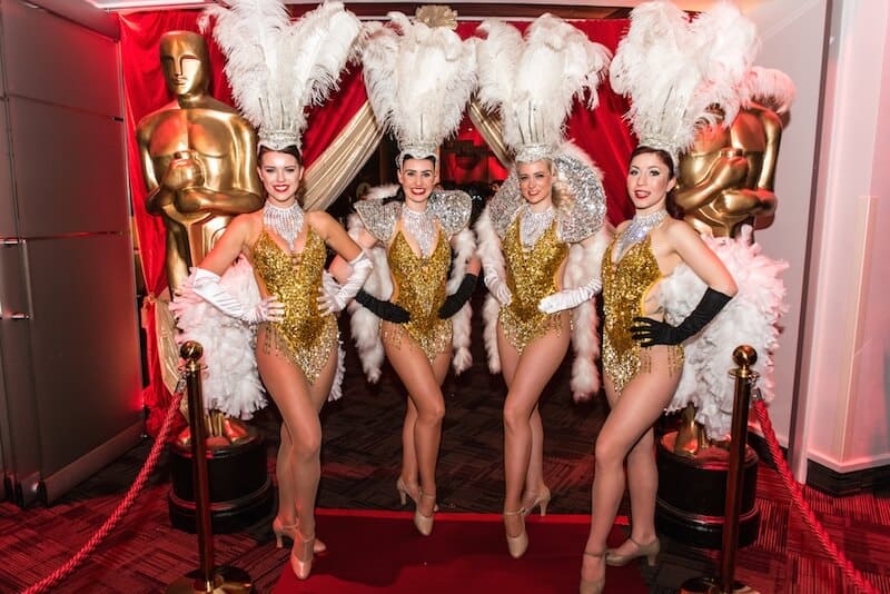 Eventologists Gold Themed Event Gold Showgirl Hire