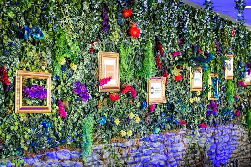 Eventologists Great British Themed Event Floral Living Wall Backdrop Hire