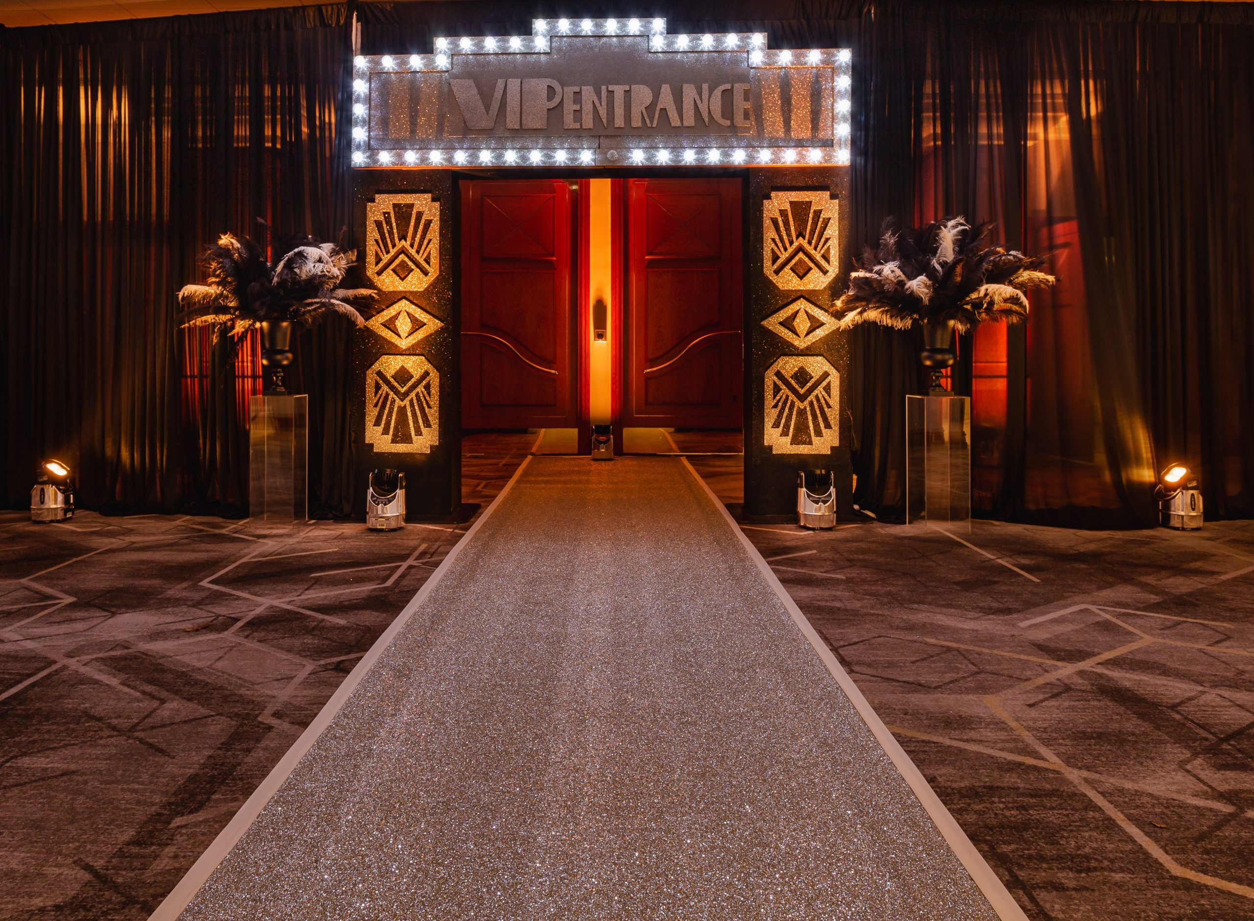 Eventologists Great Gatsby Themed Event Vip Wooden Entrance Tunnel Hire