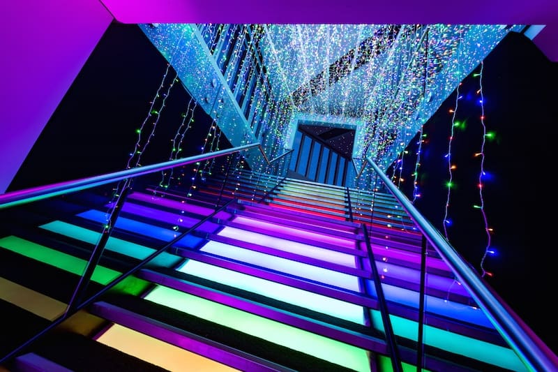 Eventologists Illuminated Themed Event Light Up Stairwell Hire