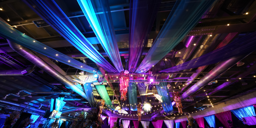 Eventologists Masquerade Theme Event Ceiling Draping (2)