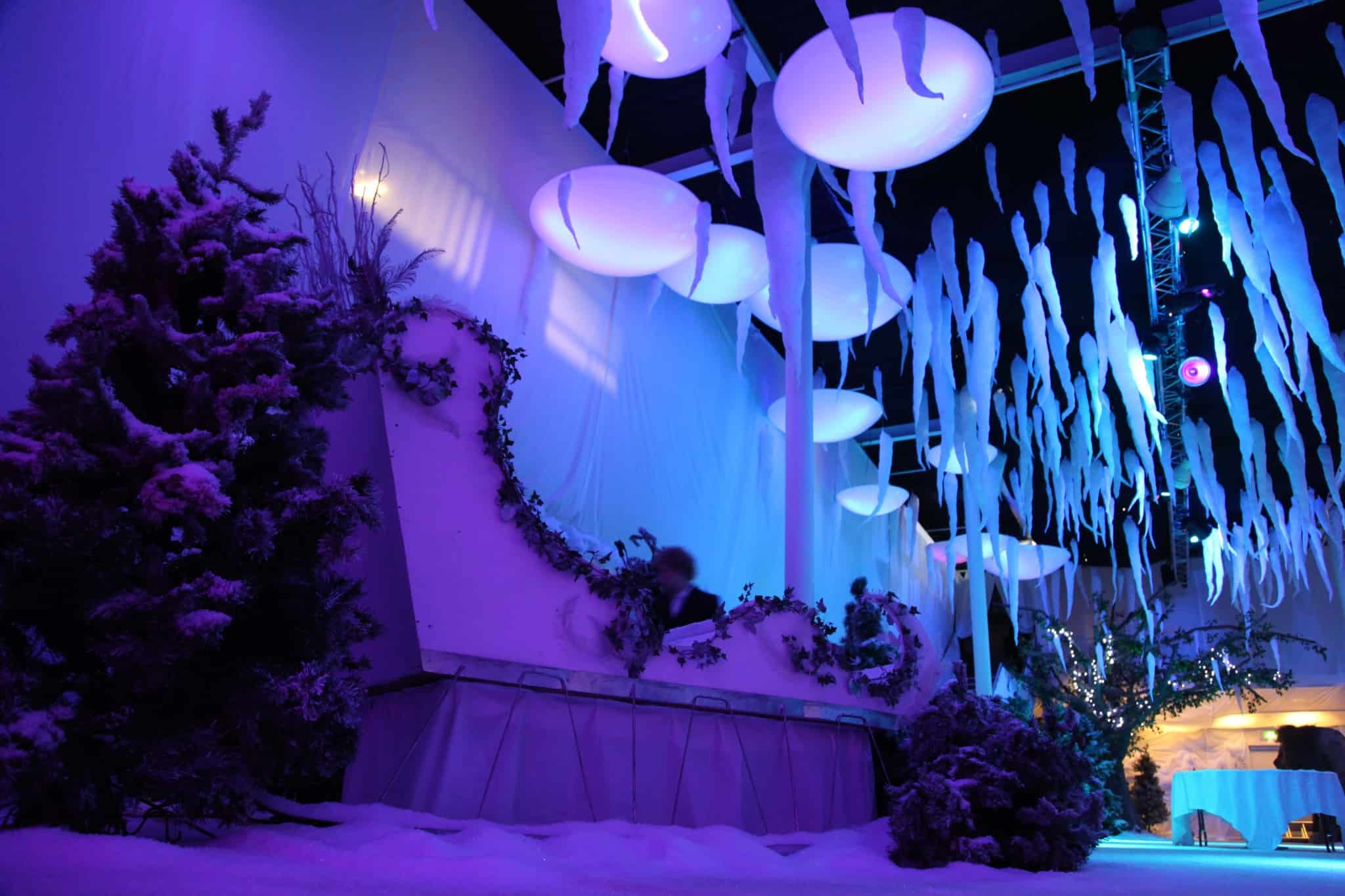 Eventologists Narnia Themed Winter Event Ice Ceiling Dressing Sleigh Prop Hire