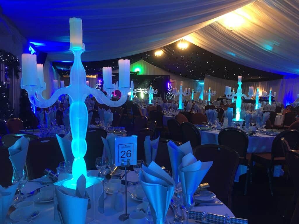 Eventologists Narnia Themed Winter Event Led Table Centre Hire