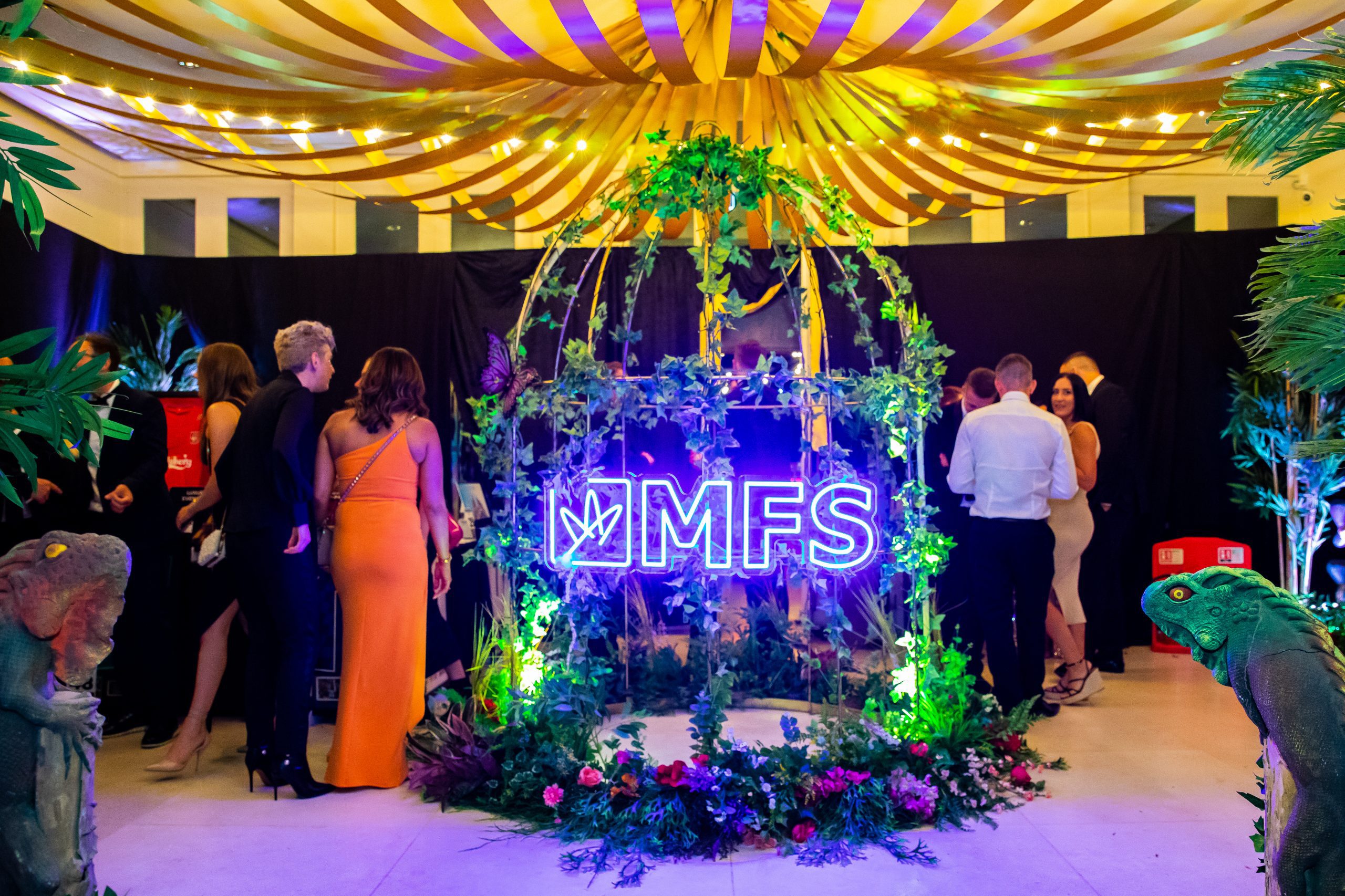 Eventologists Neon Jungle Themed Event Jungle Props Hire