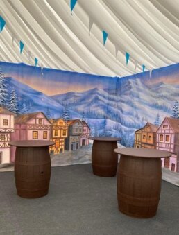Eventologists Oktoberfest Themed Event Barrel Table Hire