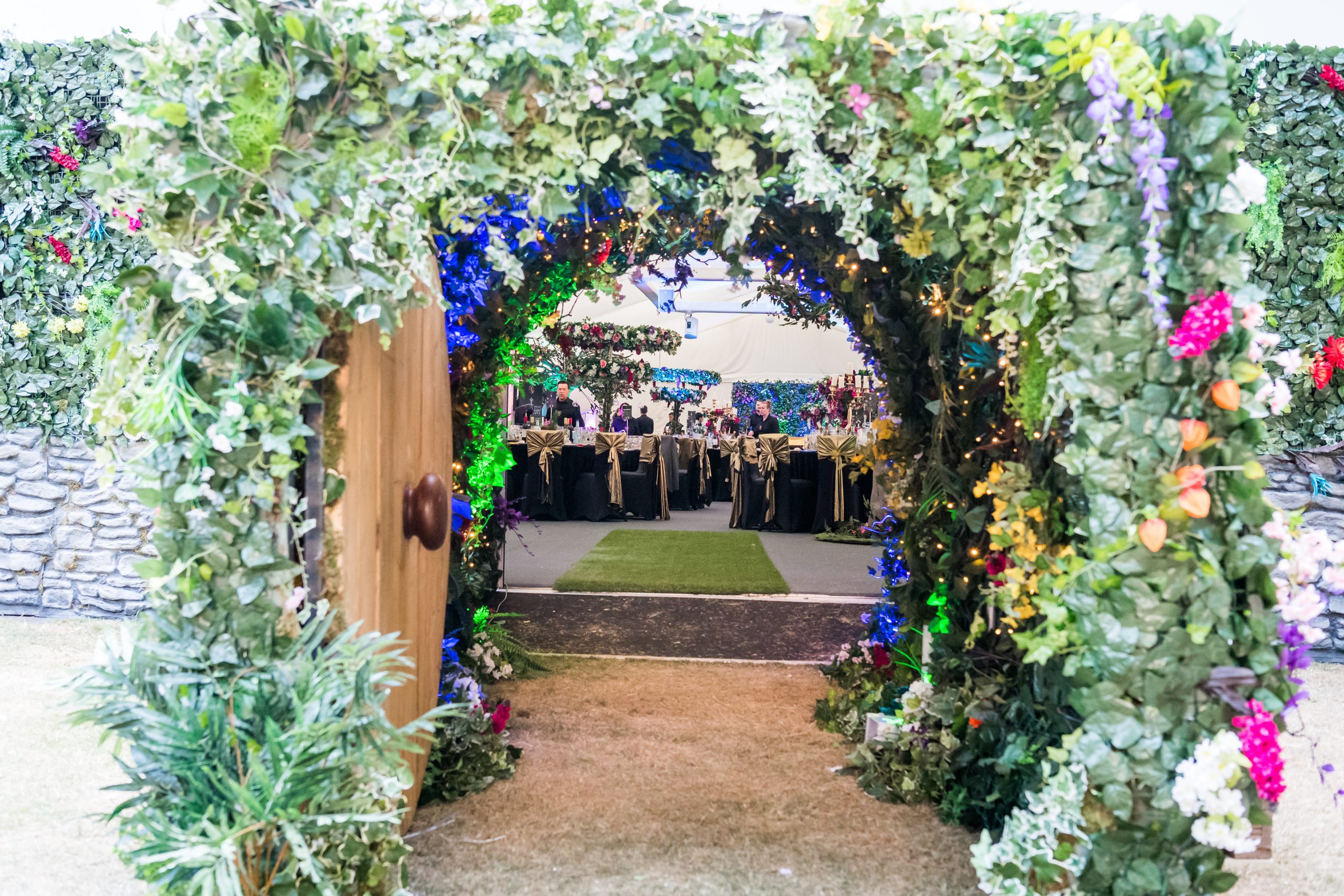 Eventologists Oktoberfest Themed Event Foliage Tunnel Entrance Hire