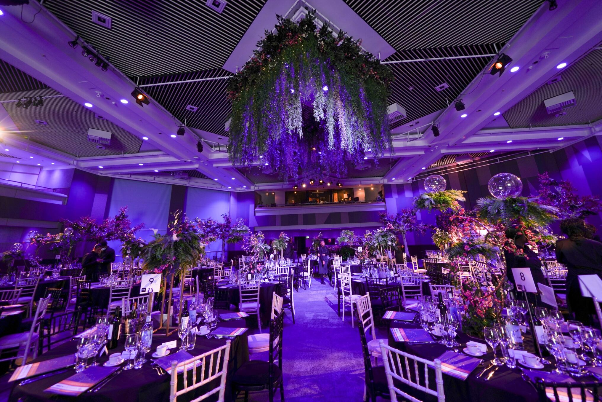 Eventologists Secret Garden Themed Event Blossom Ceiling Chandelier Dressing Hire