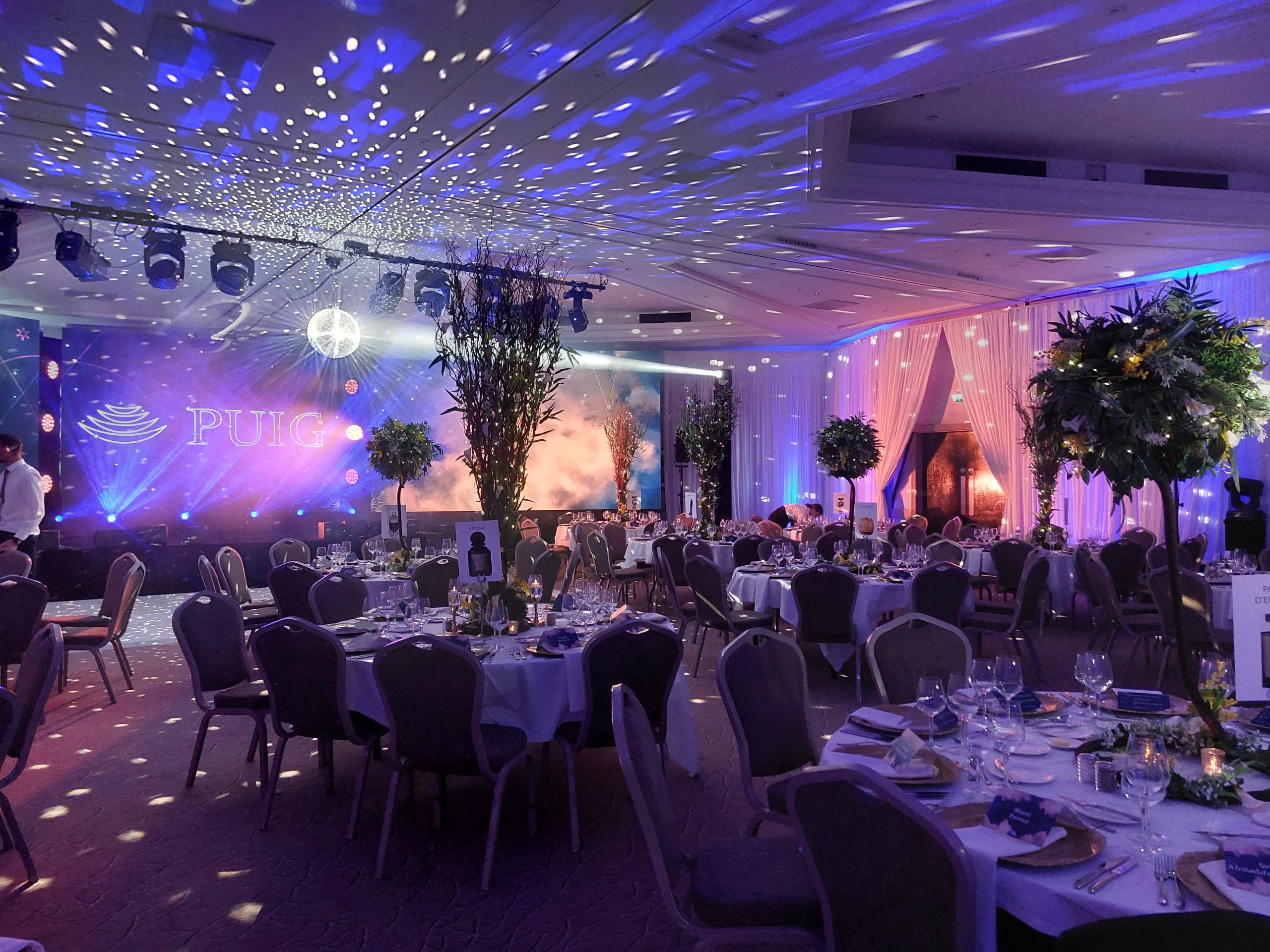 Eventologists Secret Garden Themed Event Tall Willow Twig Table Centre Hire