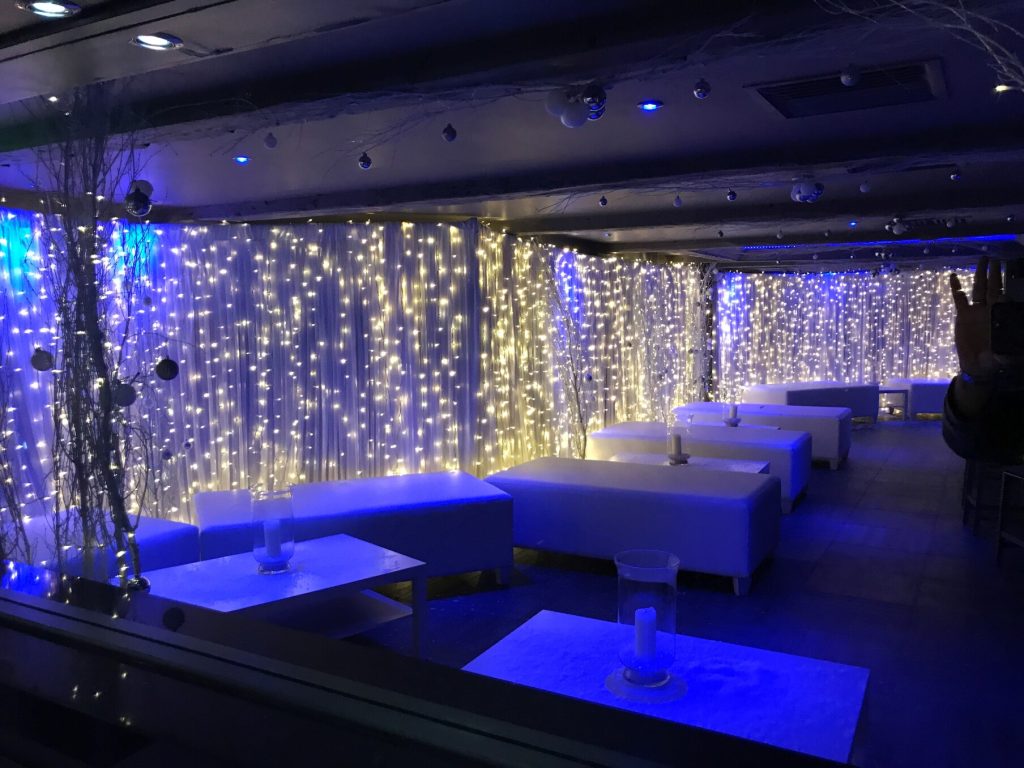 Eventologists White Themed Event Fairylight Draping Hire