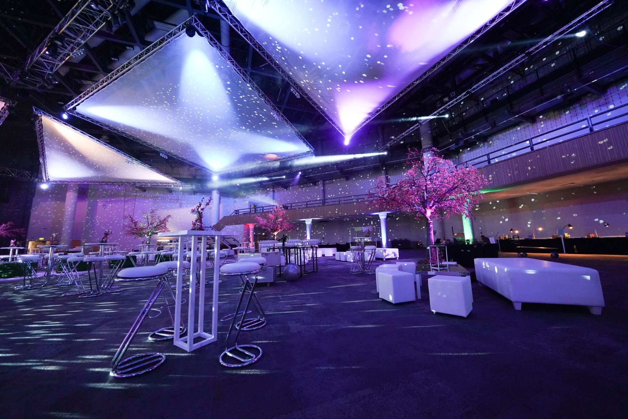 Eventologists White Themed Event Furniture Hire Cherry Blossom Artificial Tree Hire