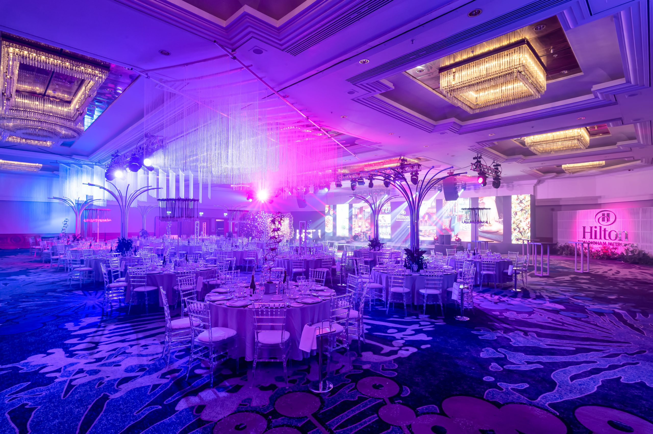 Eventologists White Themed Event Hilton Bham Event Room Decor Hire