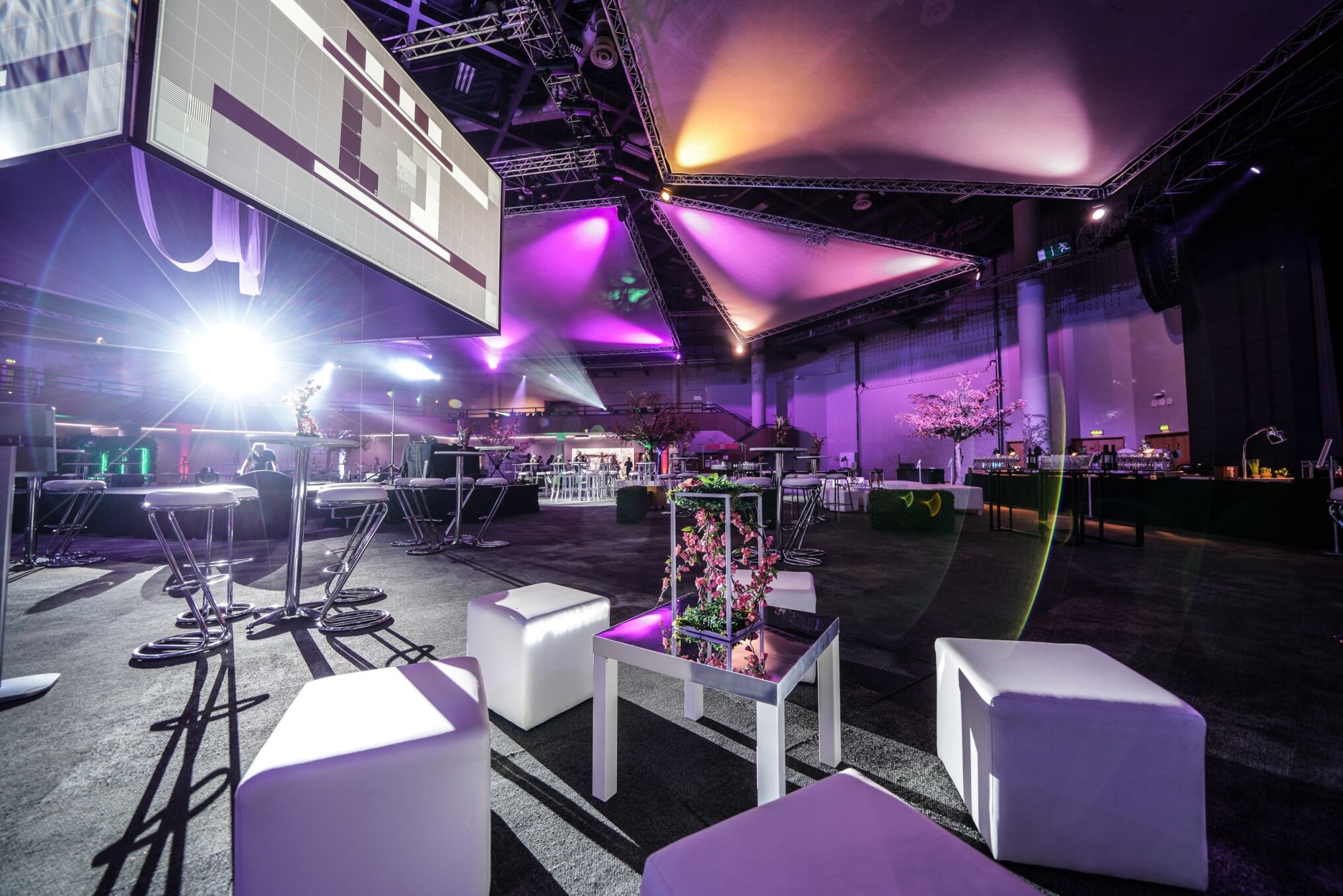 Eventologists White Themed Event Low White Furniture Hire
