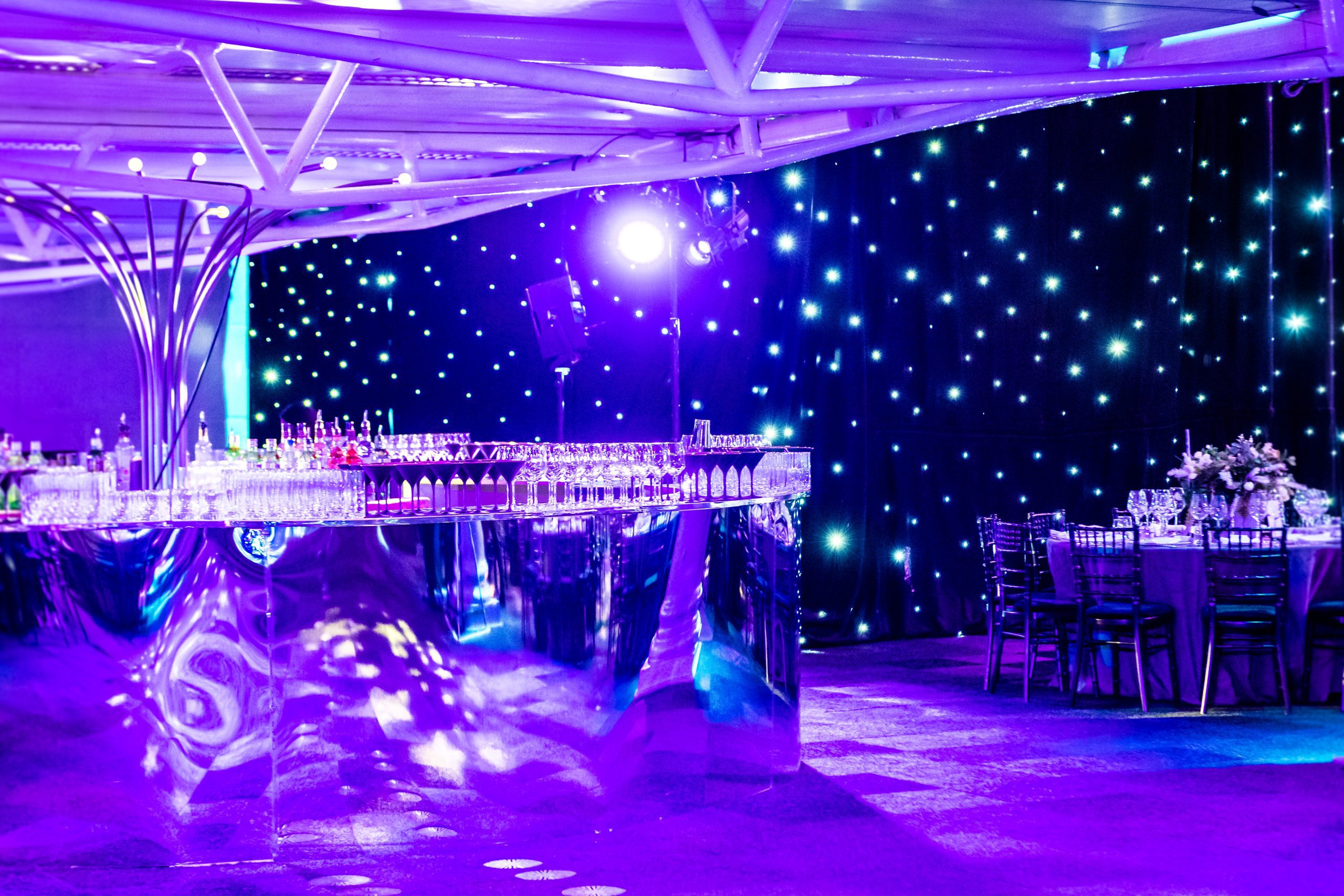 Eventologists White Themed Event Starcloth Draping Hire