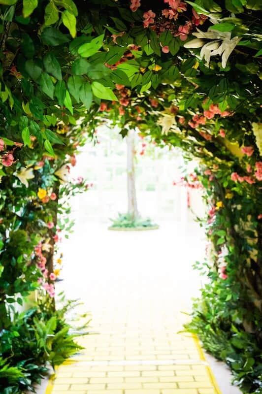 Eventologists Wizard Of Oz Themed Event Foliage Floral Archway Hire