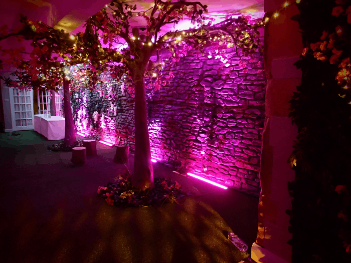 Eventologists Spring Themed Event Stone Wall Fairylights Hire