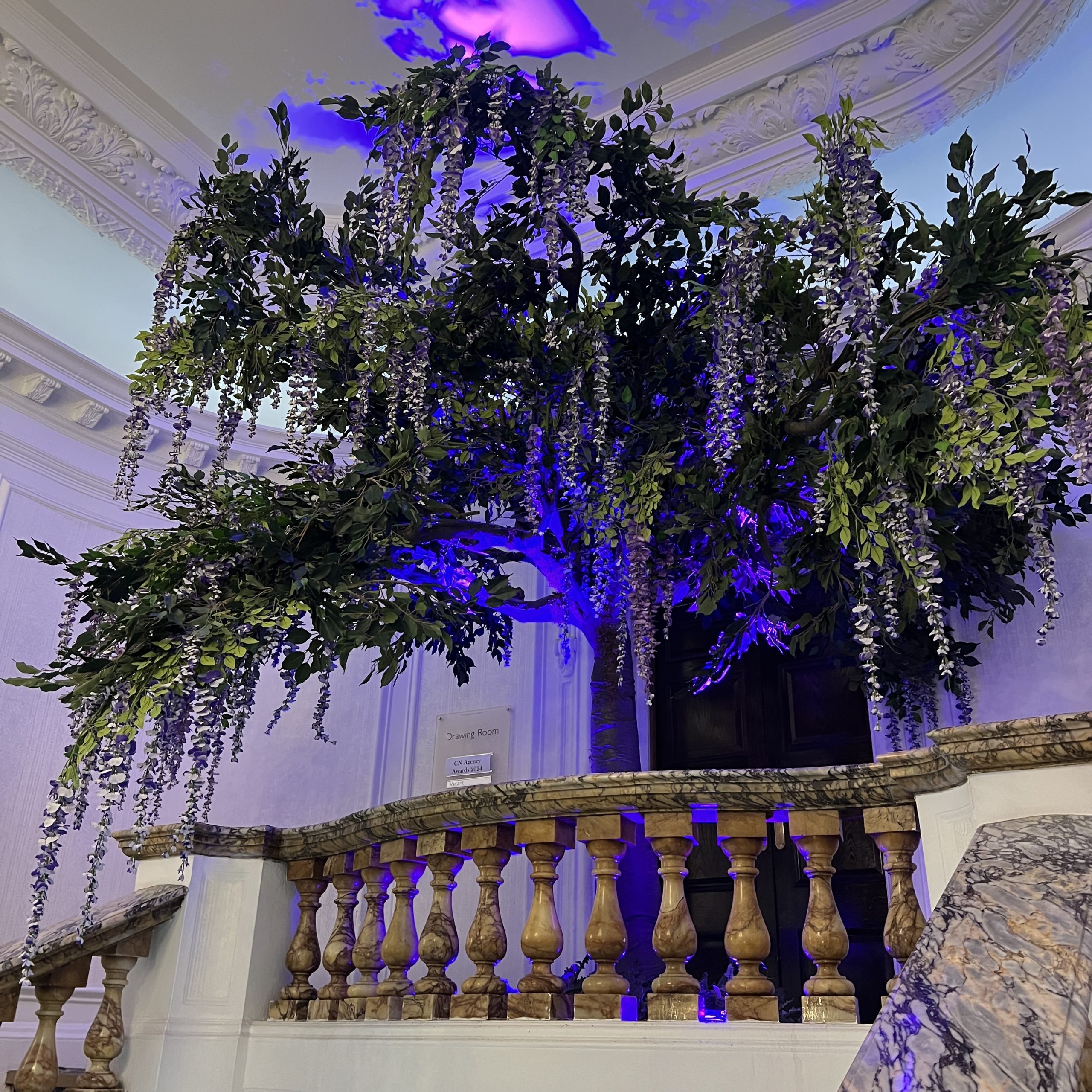 Eventologists Bridgerton Theme Wisteria Tree Installation