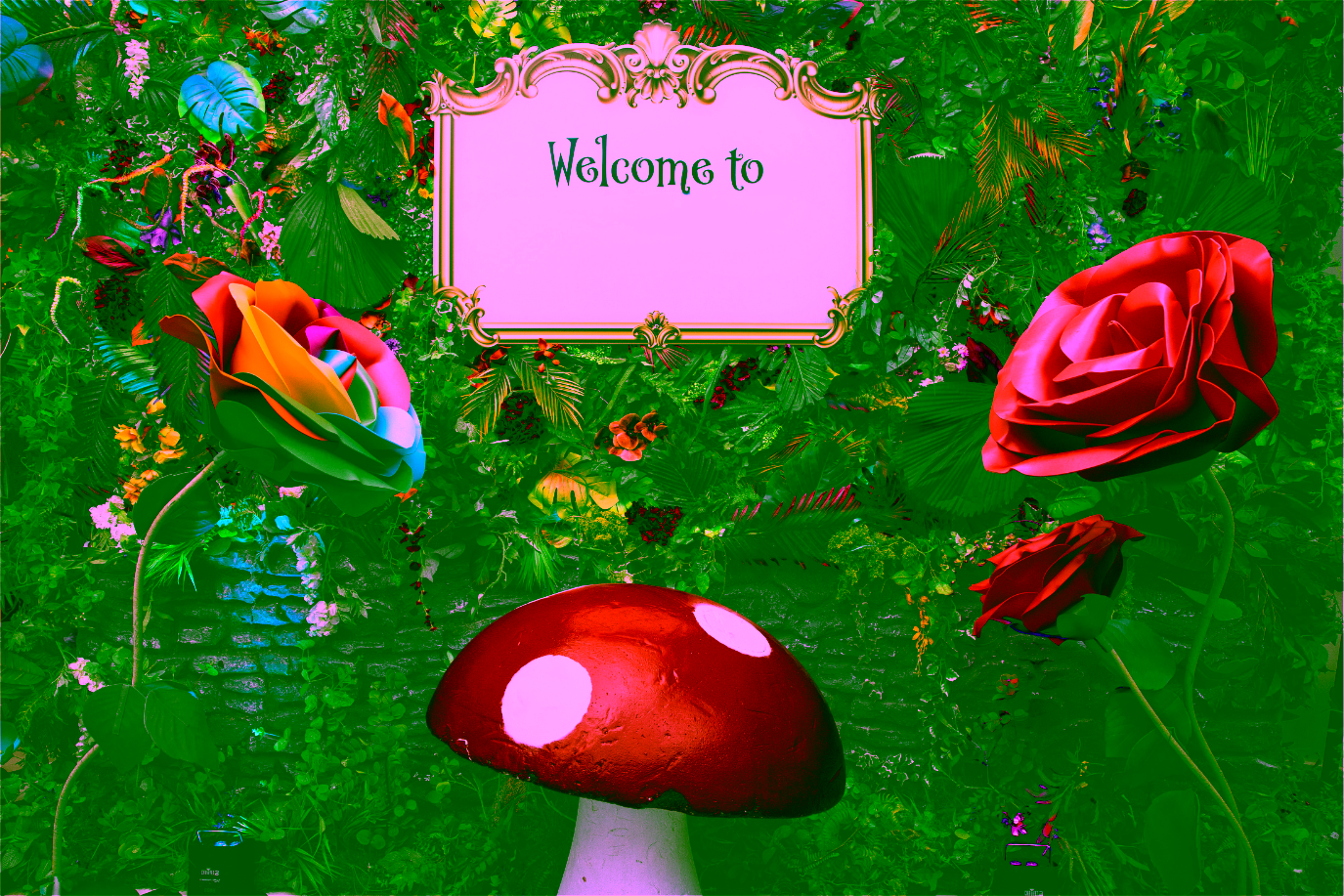 Alice In Wonderland Theme Living Wall (1)