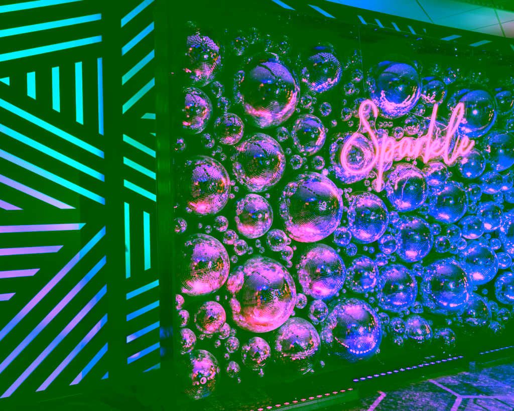 Eventologists Studio 54 Disco Theme Mirror Ball Wall